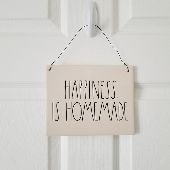 Rae Dunn HAPPINESS IS HOMEMADE Hanging Wall Plaque - Picture 4 of 5